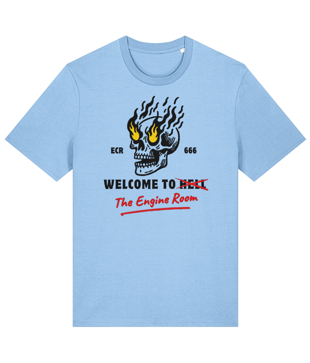 Organic cotton unisex t-shirt, Welcome to hell (The engine room)
