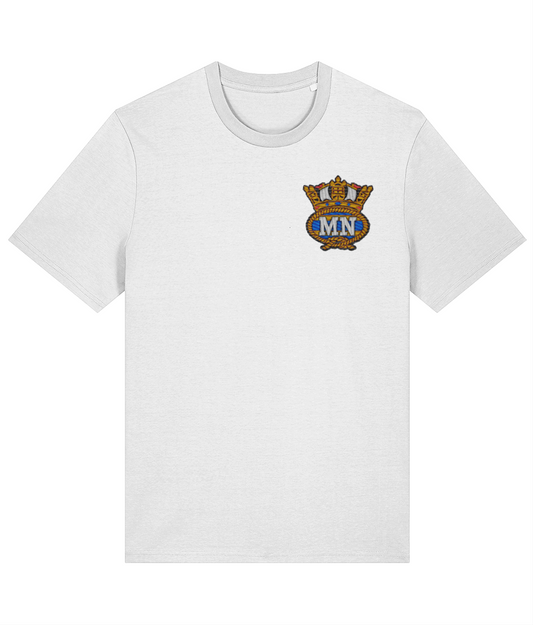 Organic cotton unisex t-shirt (Embroidered British Merchant Navy Badge)