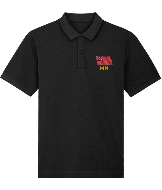 Organic cotton unisex polo shirt (Embroidered red duster)