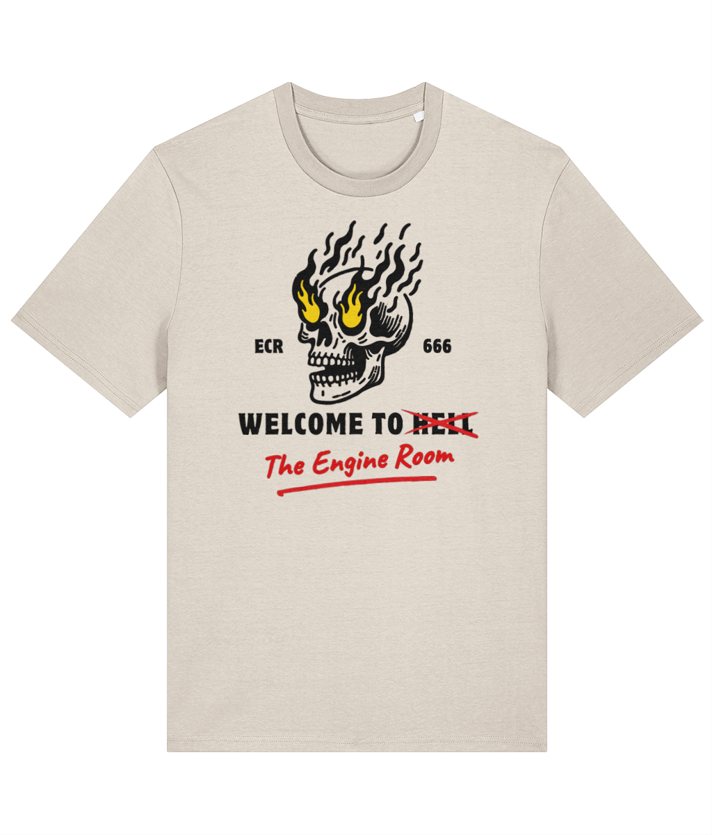 Organic cotton unisex t-shirt, Welcome to hell (The engine room)