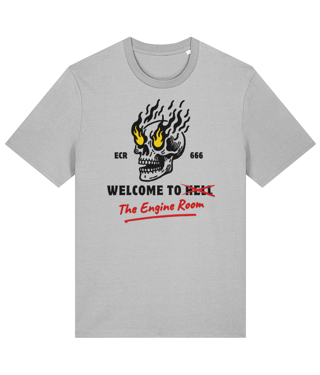 Organic cotton unisex t-shirt, Welcome to hell (The engine room)