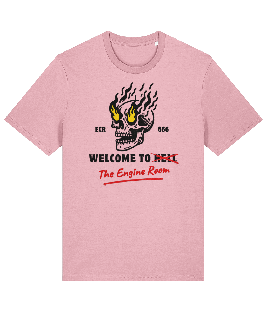 Organic cotton unisex t-shirt, Welcome to hell (The engine room)