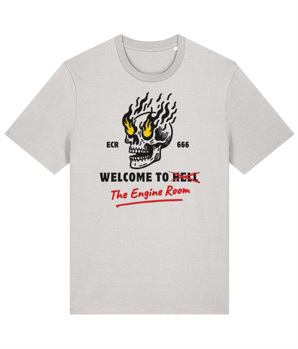 Organic cotton unisex t-shirt, Welcome to hell (The engine room)