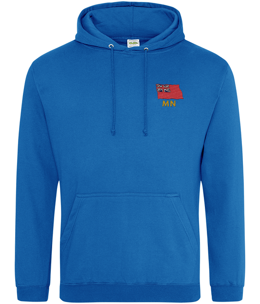 Ring-spun cotton unisex hoodie (Embroidered red ensign)