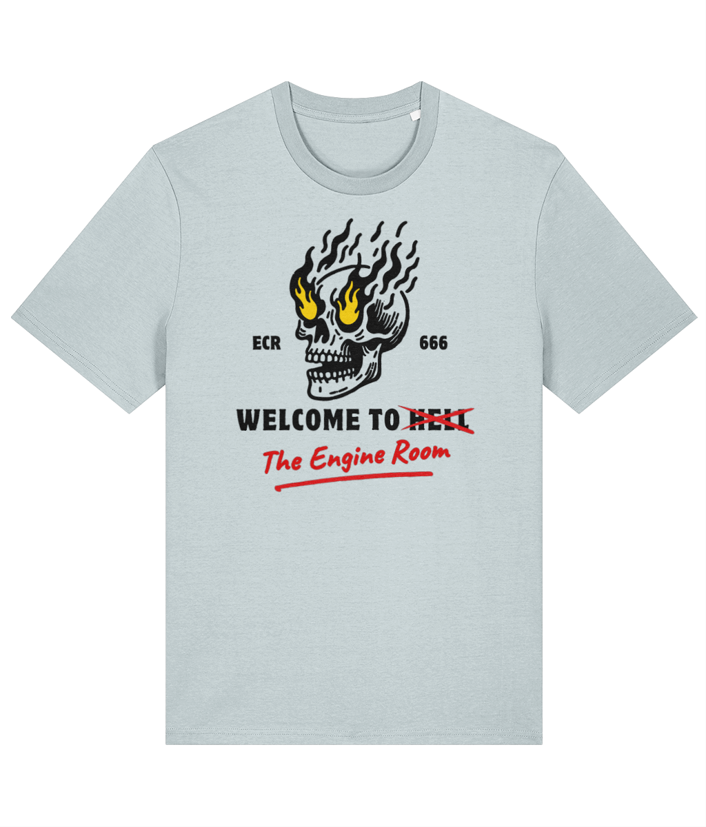 Organic cotton unisex t-shirt, Welcome to hell (The engine room)