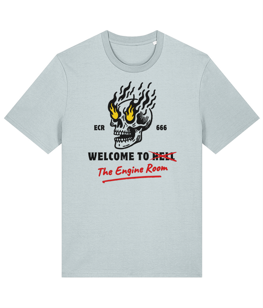 Organic cotton unisex t-shirt, Welcome to hell (The engine room)
