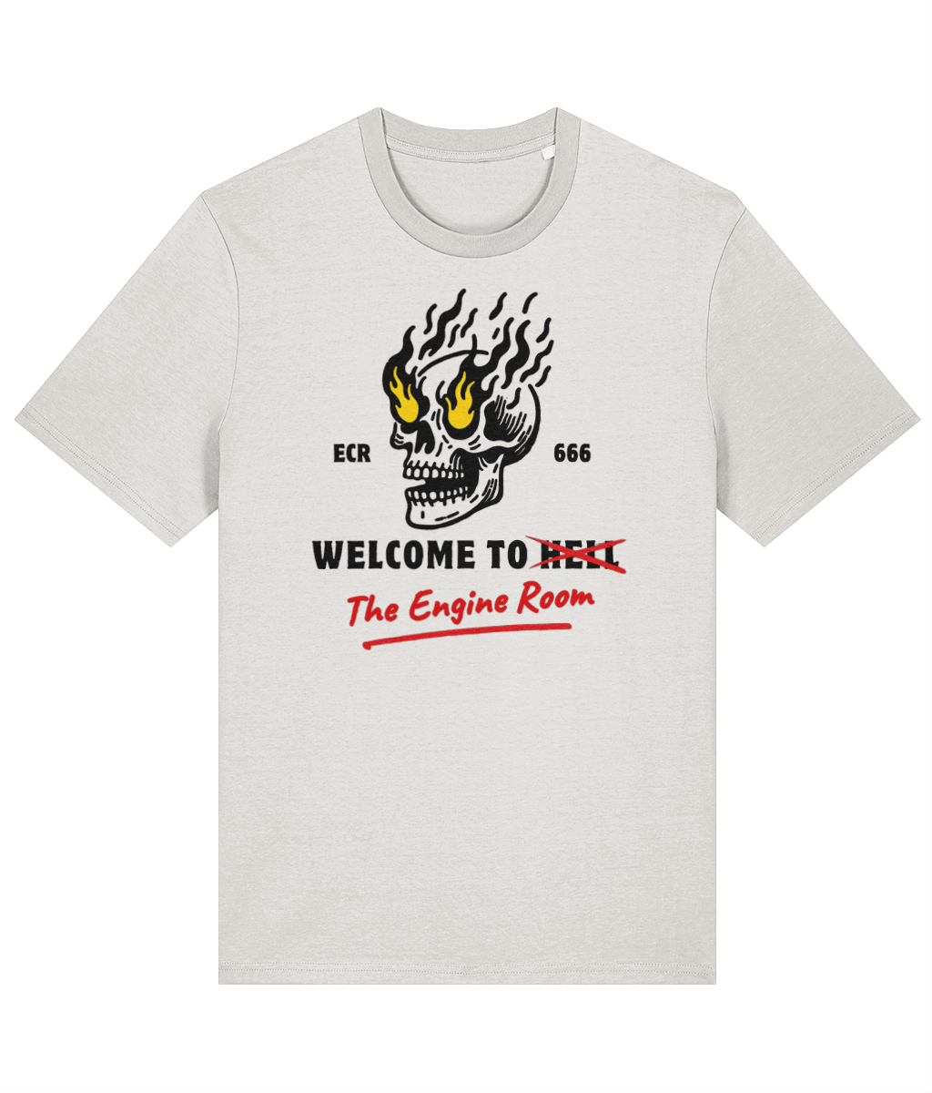 Organic cotton unisex t-shirt, Welcome to hell (The engine room)