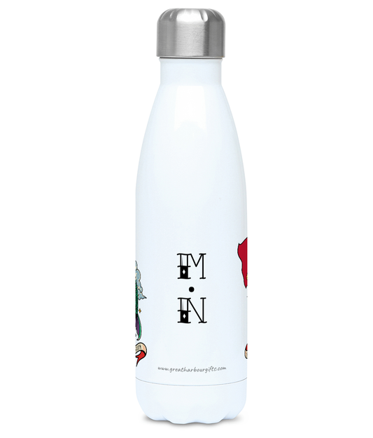 Thermos Insulated water bottle, Merchant Navy (MN). Soul of a mermaid, mouth of a sailor