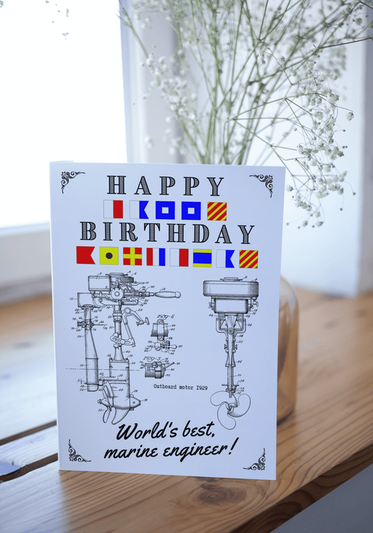 Marine engineers Birthday card, World's best marine engineer! Great Harbour Gifts