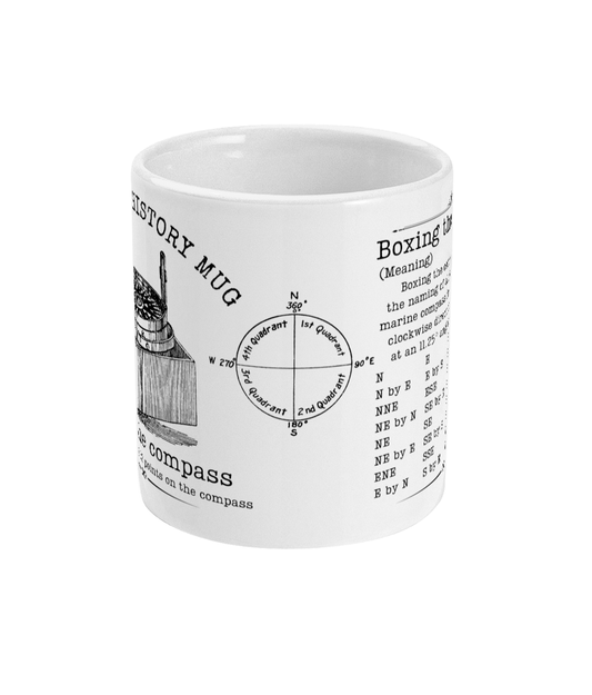 Maritime history mug, Boxing the compass Great Harbour Gifts