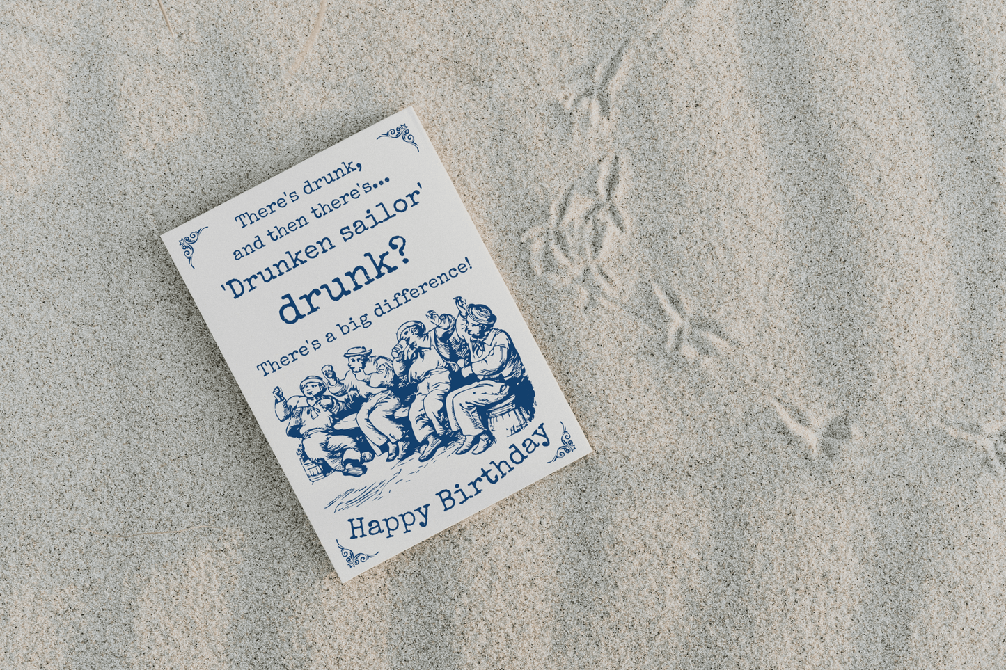 Nautical Birthday Card, Drunken sailor. Great Harbour Gifts