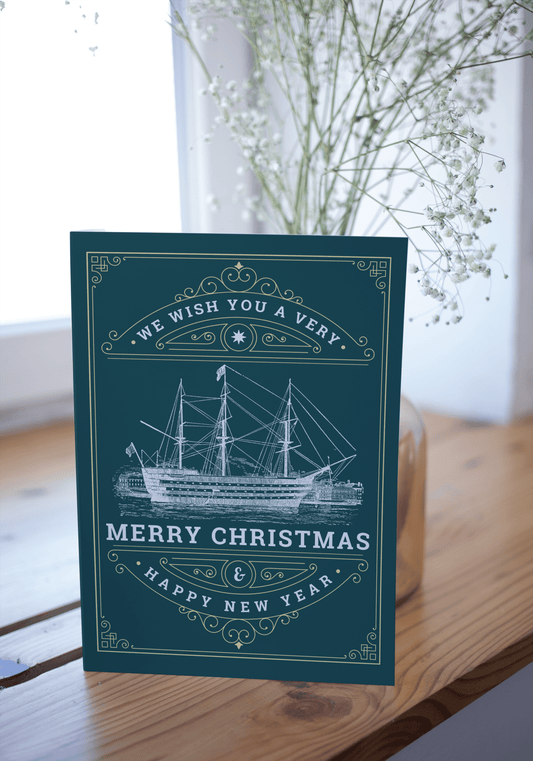 Nautical Christmas card, HMS VICTORY (Royal Navy) Great Harbour Gifts