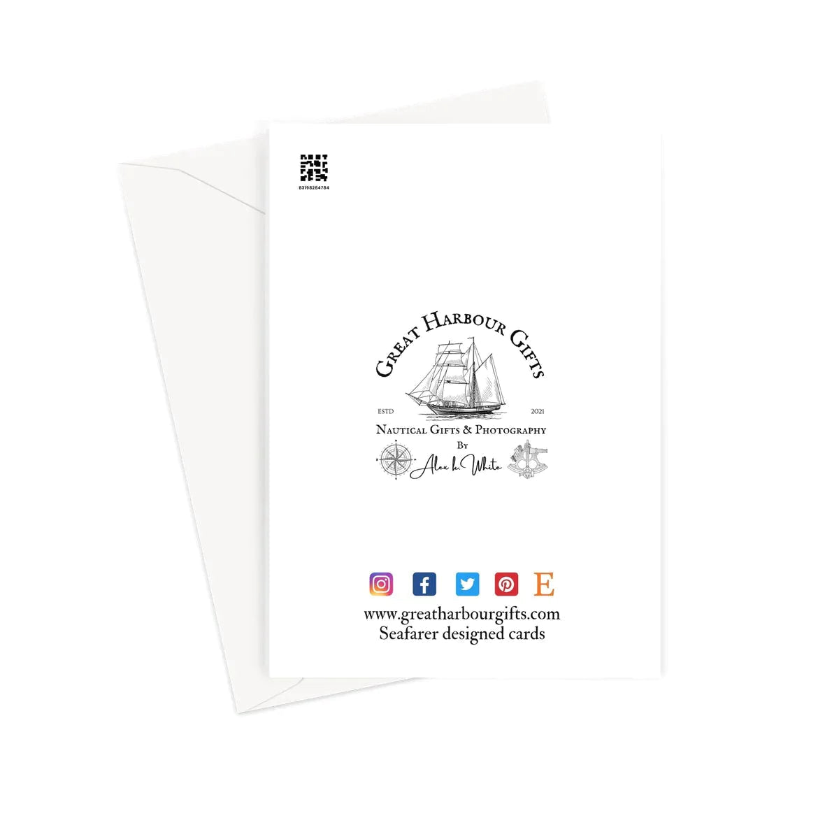 Nautical Christmas card, Ho, Ho, Ho baubles Great Harbour Gifts