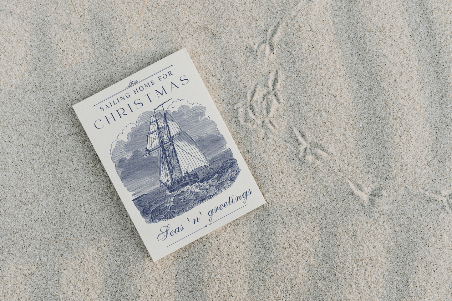 Nautical Christmas card (Sailing home for Christmas) Great Harbour Gifts