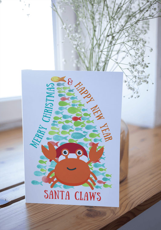 Nautical Christmas card (Santa claws) Great Harbour Gifts