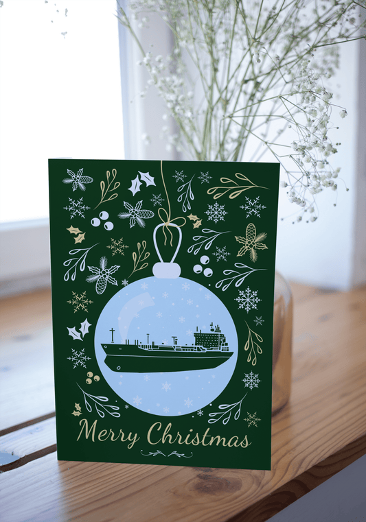 Nautical Christmas card (tanker VLCC) Great Harbour Gifts