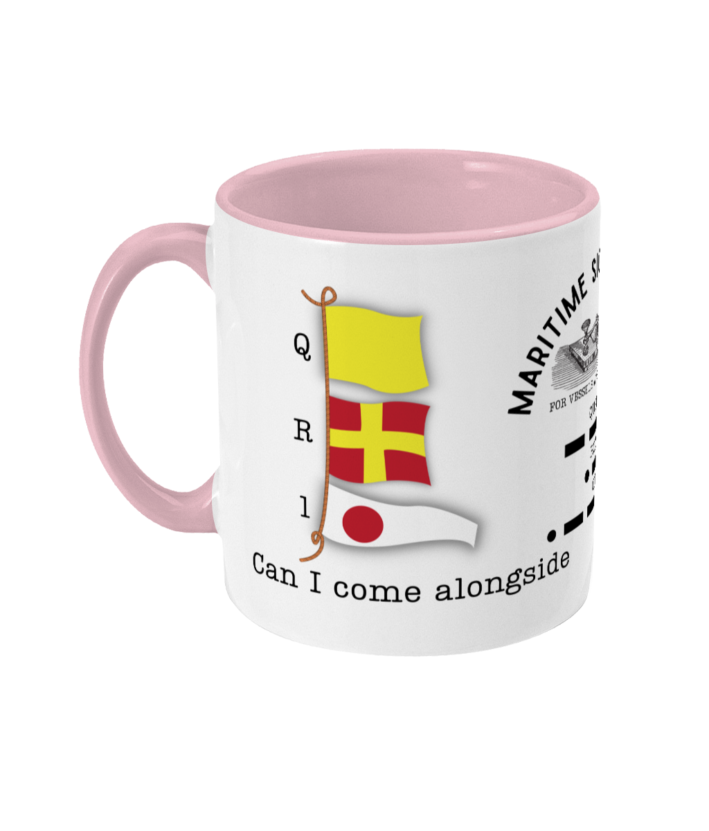 Nautical code flag mug, Can I come alongside? Great Harbour Gifts