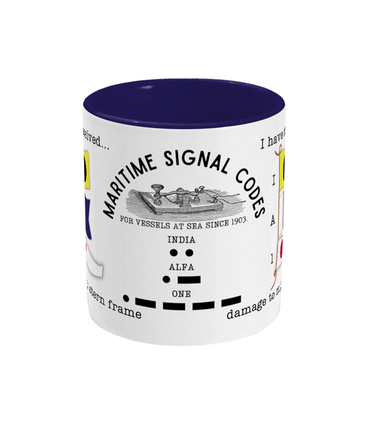 Nautical code flag mug, I have received damage to my stern frame Great Harbour Gifts
