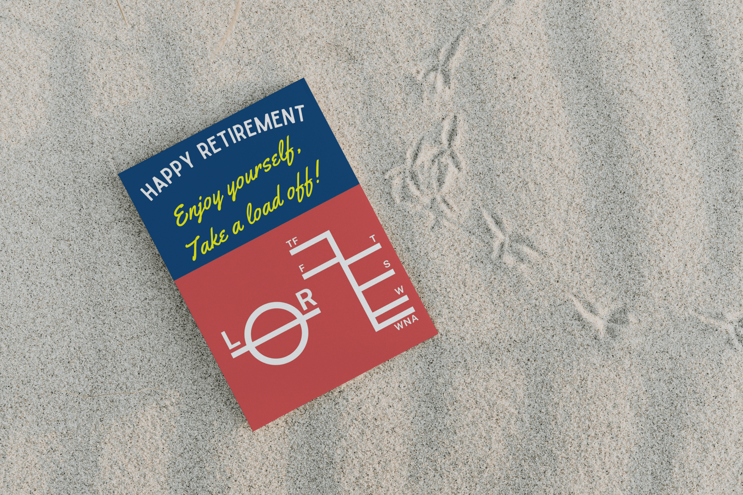 Nautical retirement card, Plimsoll line, Enjoy yourself take a load off! Great Harbour Gifts