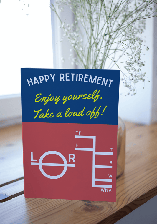 Nautical retirement card, Plimsoll line, Enjoy yourself take a load off! Great Harbour Gifts