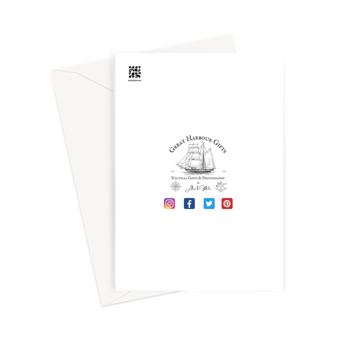 Nautical thank you card, thank you for being my anchor Great Harbour Gifts