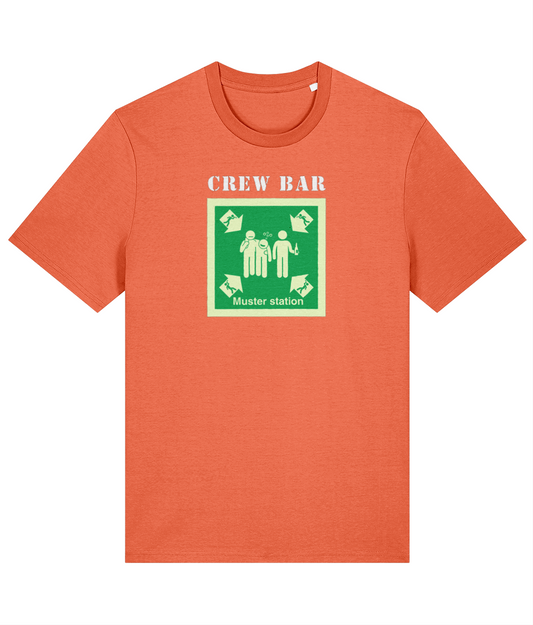 Organic cotton unisex t-shirt (Funny crew bar IMO signage) Great Harbour Gifts