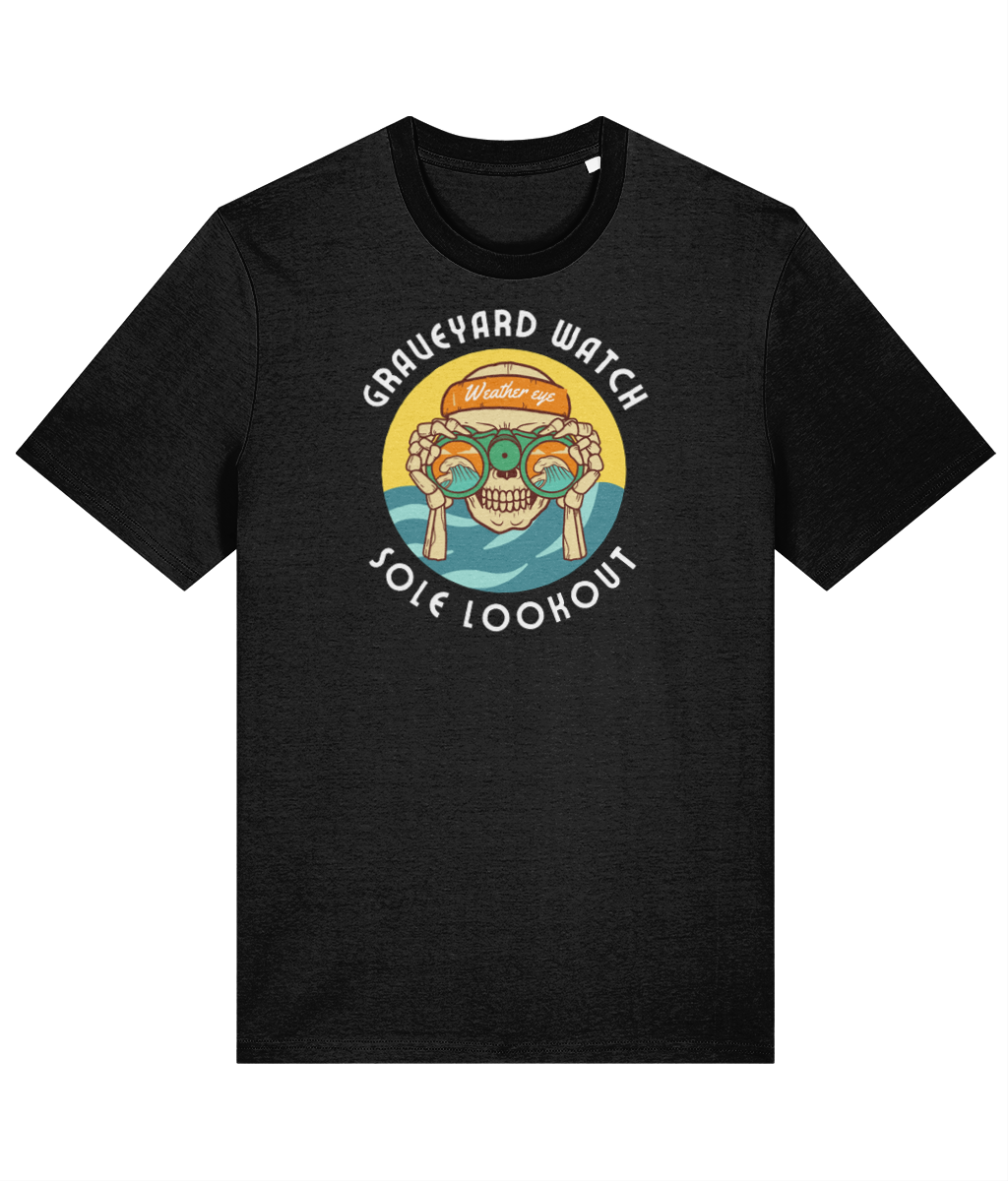 Organic cotton unisex t-shirt (Graveyard watch, sole watchkeeper) Great Harbour Gifts