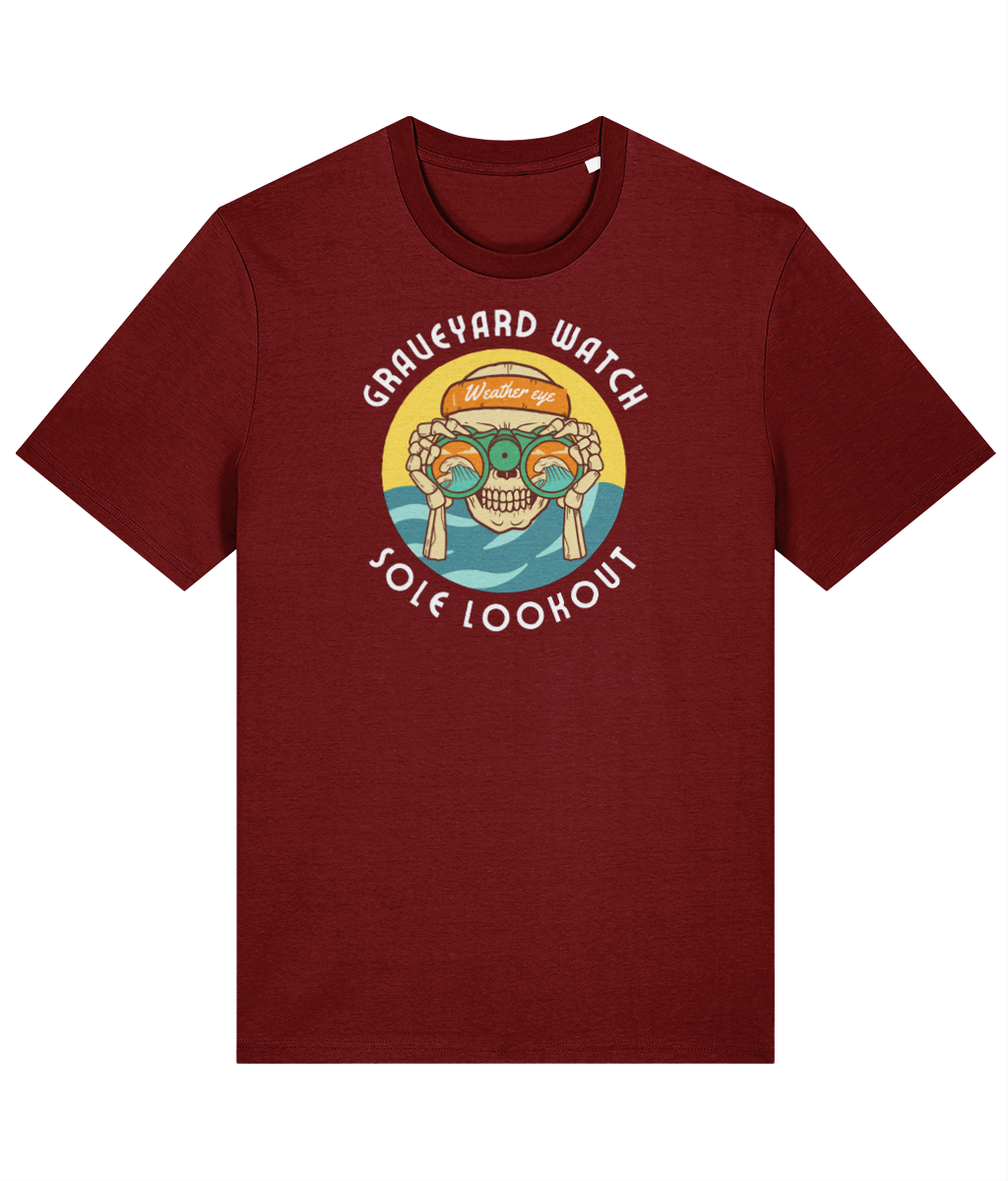 Organic cotton unisex t-shirt (Graveyard watch, sole watchkeeper) Great Harbour Gifts
