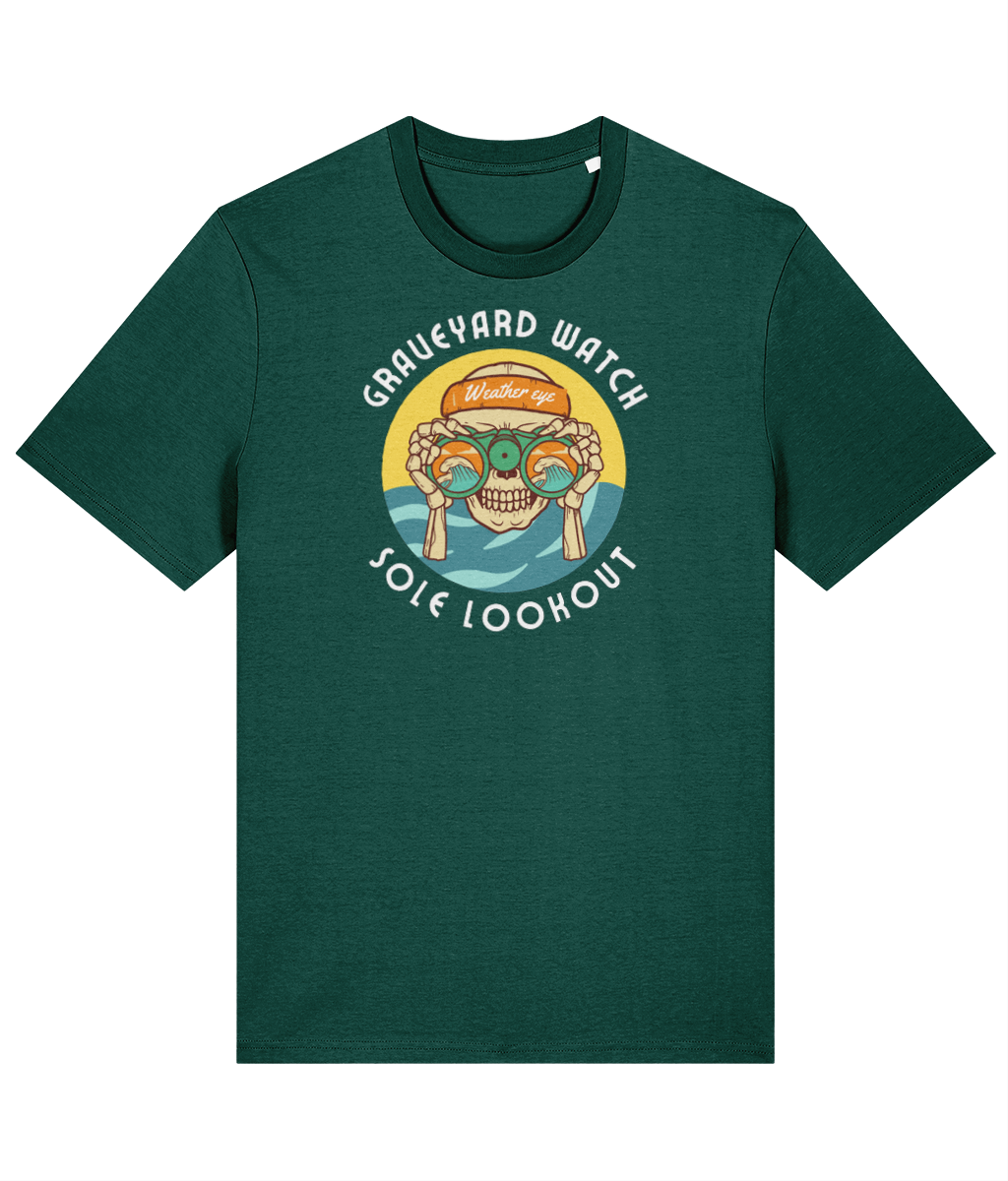 Organic cotton unisex t-shirt (Graveyard watch, sole watchkeeper) Great Harbour Gifts