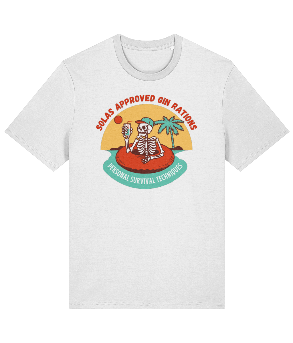 Organic cotton unisex t-shirt (SOLAS approved gin rations) Great Harbour Gifts