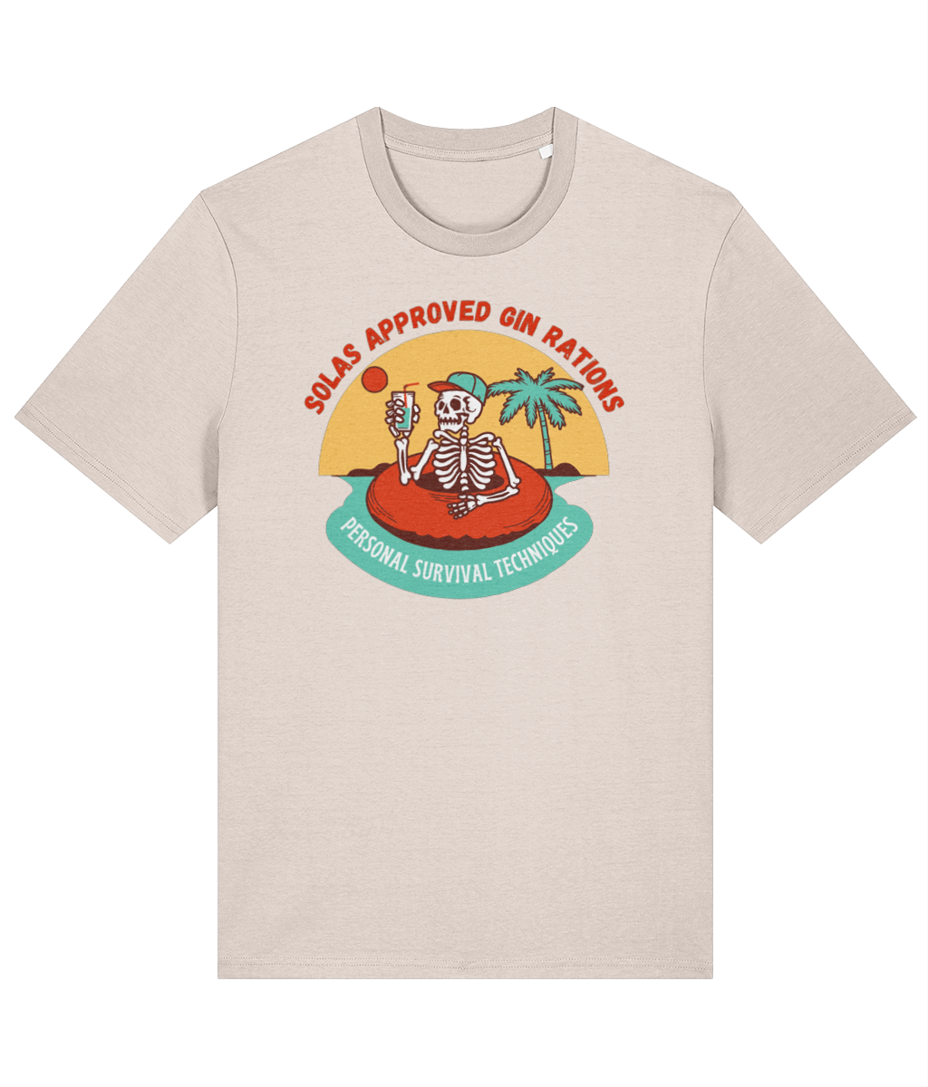 Organic cotton unisex t-shirt (SOLAS approved gin rations) Great Harbour Gifts