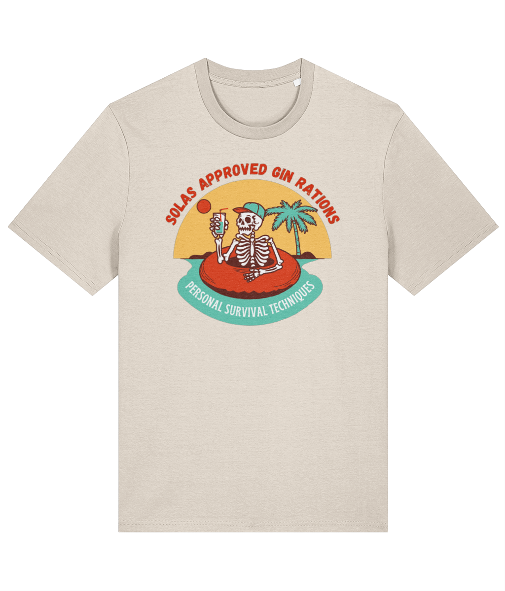 Organic cotton unisex t-shirt (SOLAS approved gin rations) Great Harbour Gifts