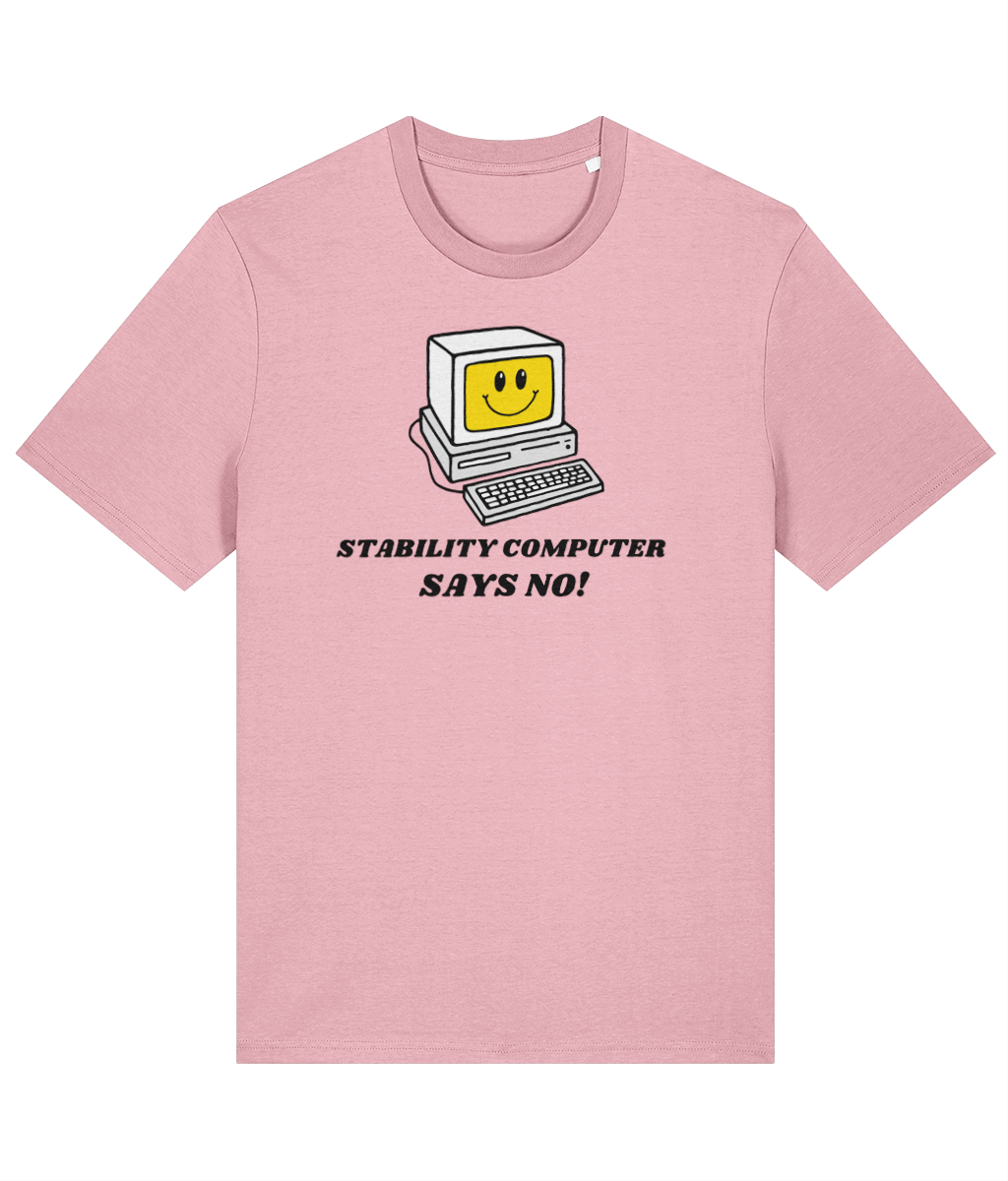 Organic cotton unisex t-shirt (Stability computer says no!) Great Harbour Gifts