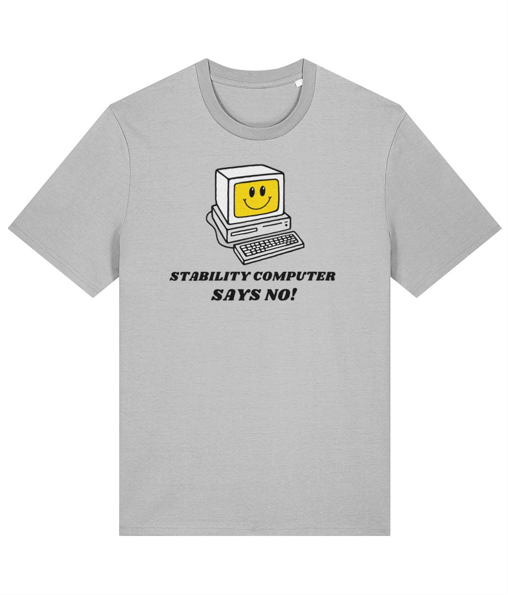 Organic cotton unisex t-shirt (Stability computer says no!) Great Harbour Gifts
