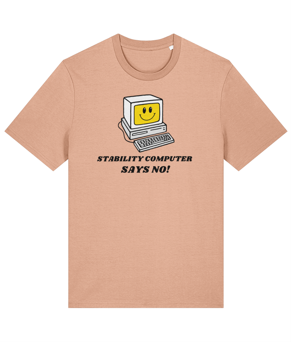 Organic cotton unisex t-shirt (Stability computer says no!) Great Harbour Gifts