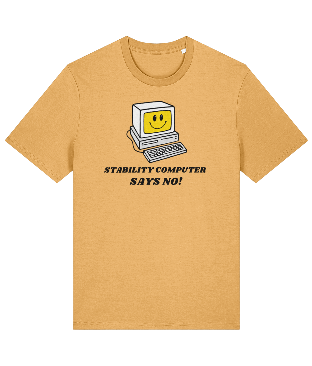 Organic cotton unisex t-shirt (Stability computer says no!) Great Harbour Gifts