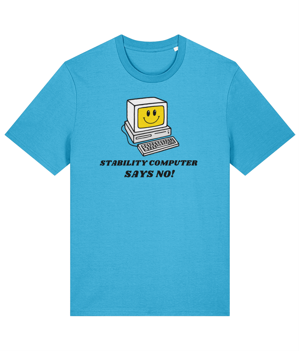 Organic cotton unisex t-shirt (Stability computer says no!) Great Harbour Gifts