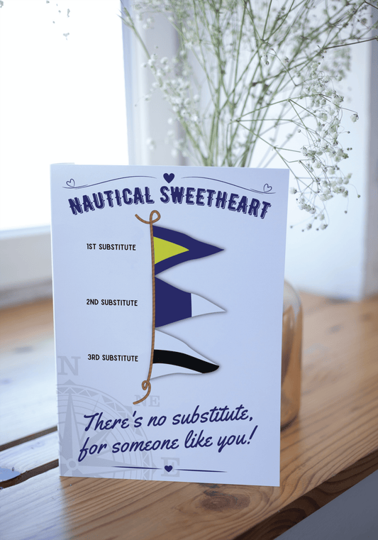 Romantic substitute flag card (There's no substitute for someone like you!) Great Harbour Gifts
