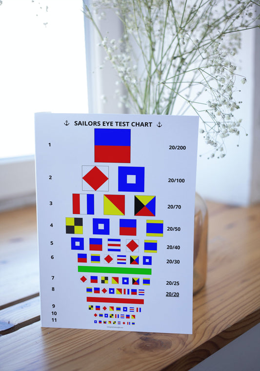 Sailors Eye Test Greetings Card, Any occasion Great Harbour Gifts