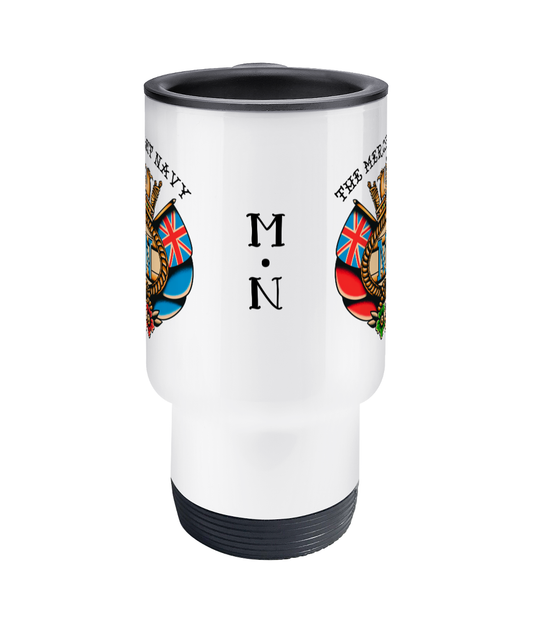 Travel Mug, British Merchant Navy crest and ensigns Great Harbour Gifts