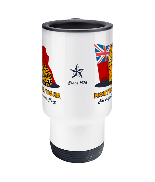 Travel Mug, Merchant Navy red ensign (North Sea tiger) Great Harbour Gifts