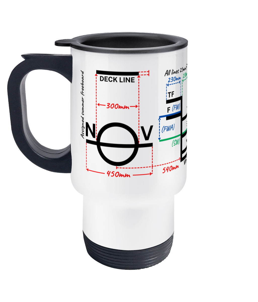 Travel mug, Plimsoll line Den Norske Veritas (DNV) Great Harbour Gifts