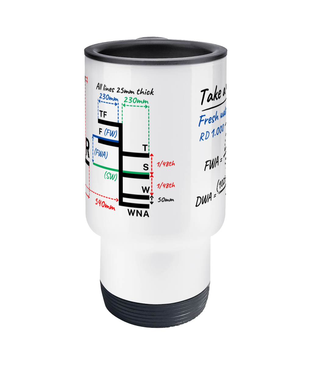 Travel mug, Plimsoll line Lloyds Register (LR) Great Harbour Gifts