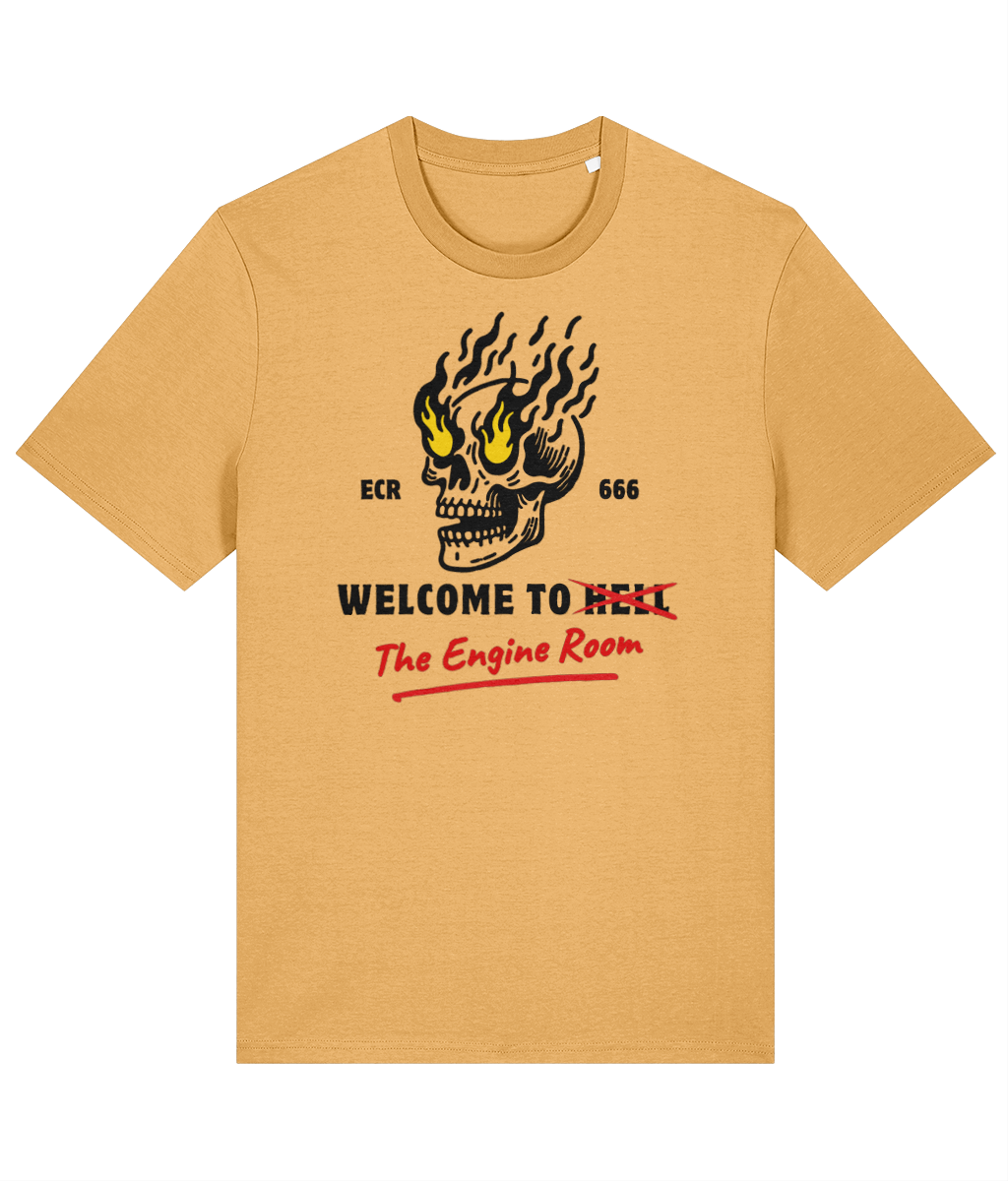 Organic cotton unisex t-shirt, Welcome to hell (The engine room)