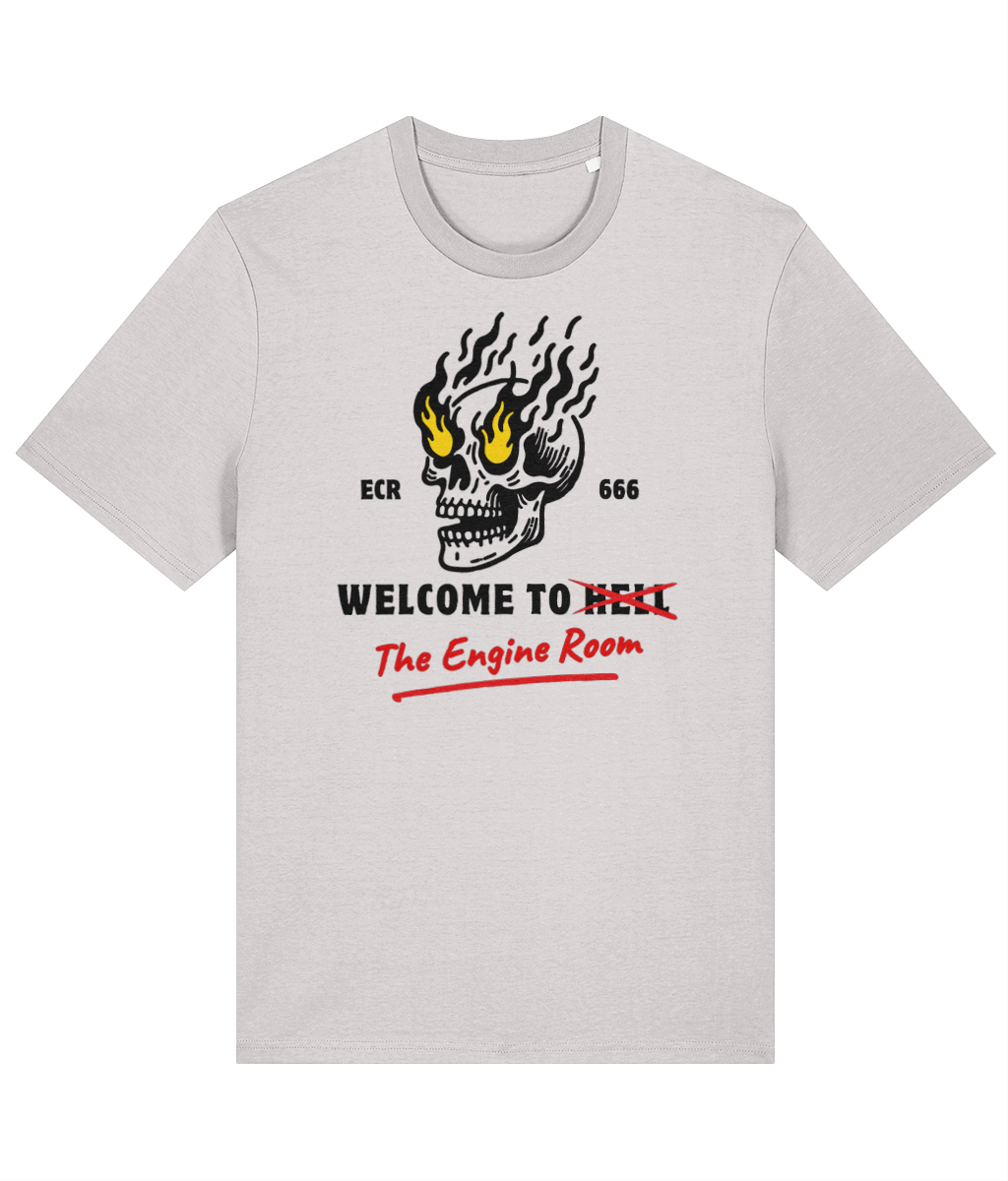 Organic cotton unisex t-shirt, Welcome to hell (The engine room)