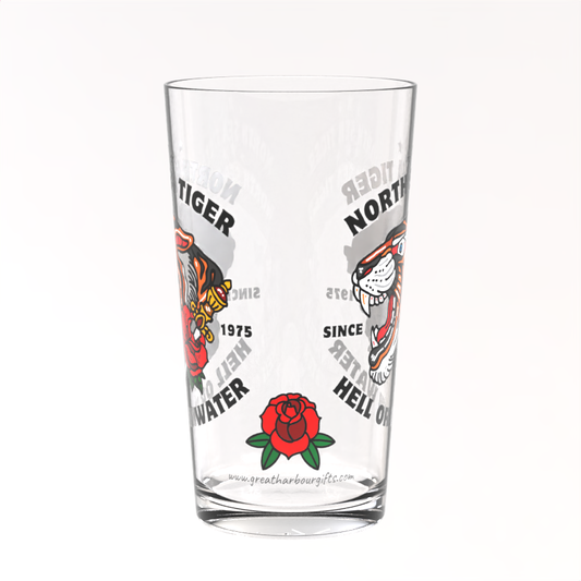 Pint glass, North Sea Tiger