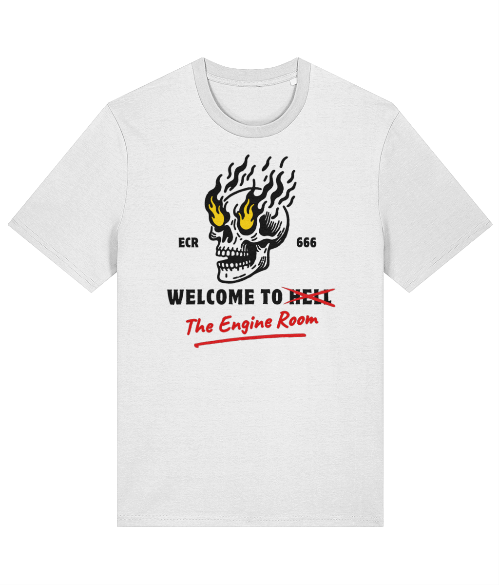 Organic cotton unisex t-shirt, Welcome to hell (The engine room)