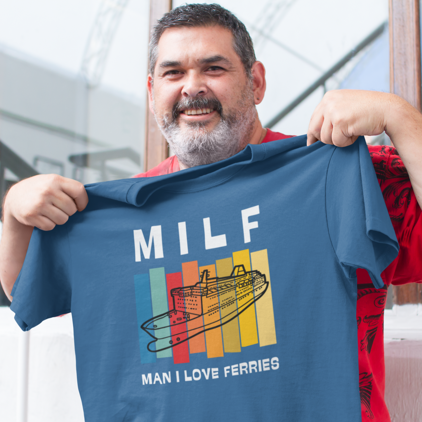 Organic cotton unisex t-shirt (MILF... Man I love ferries)