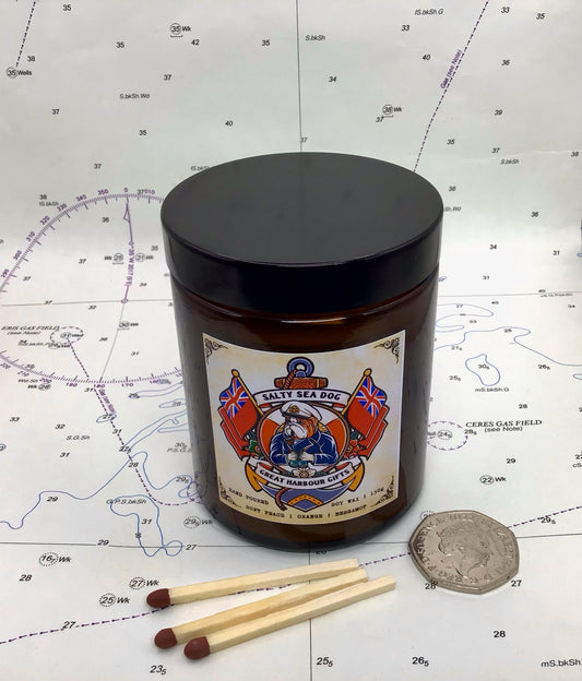 130g soy wax candle (Salty sea dog)