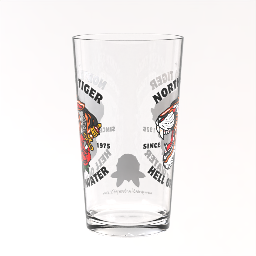 Pint glass, North Sea Tiger